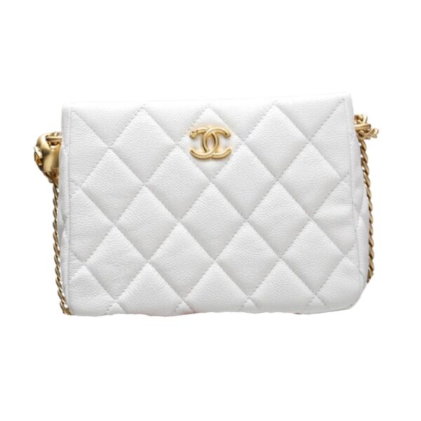 [REP 1:1] Chanel HoBo Heart Adjustment Buckle White For Women 18cm / 7.1in