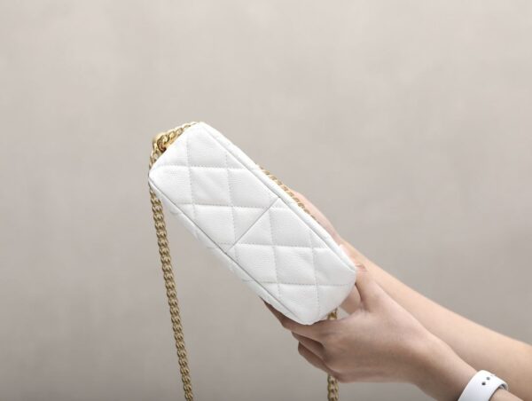 [REP 1:1] Chanel HoBo Heart Adjustment Buckle White For Women 18cm / 7.1in