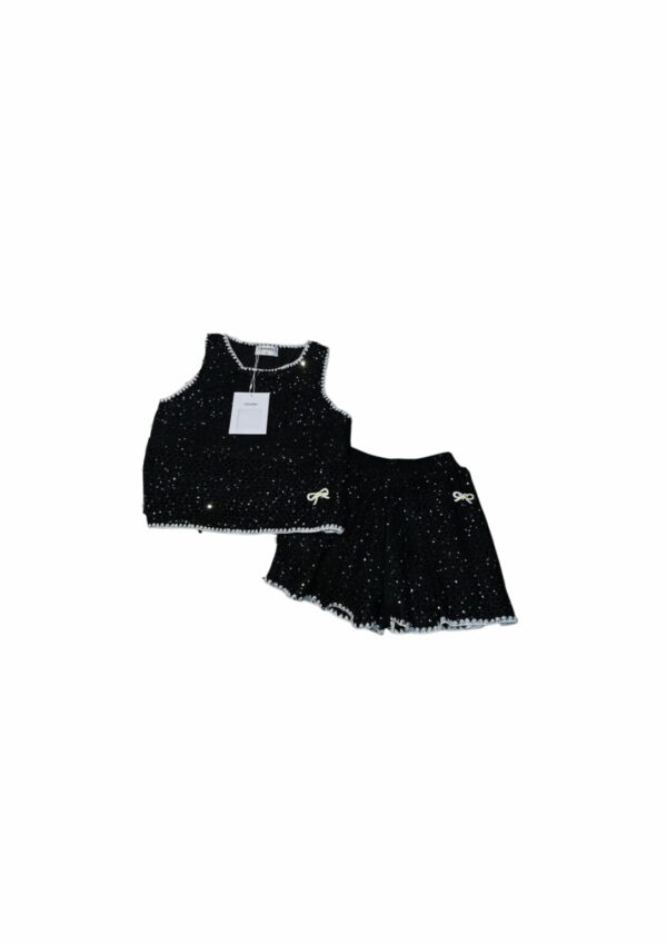 Chanel Knitted Tops and Shorts Black For Women