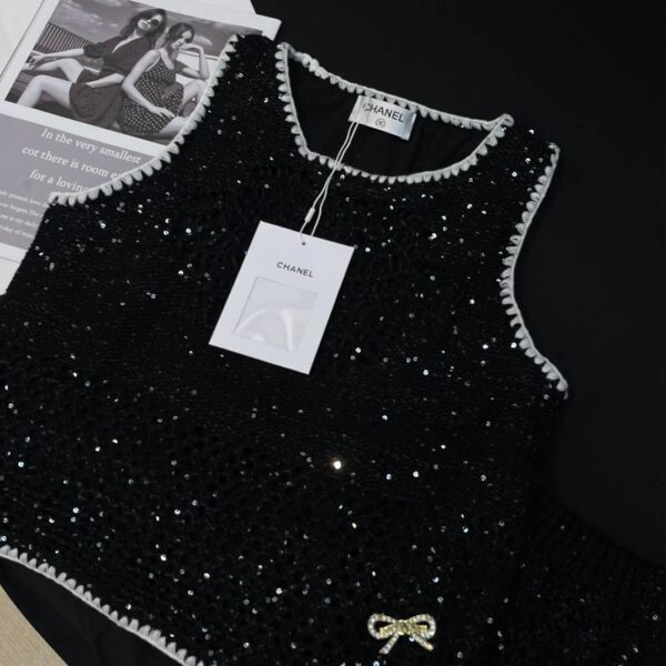 Chanel Knitted Tops and Shorts Black For Women