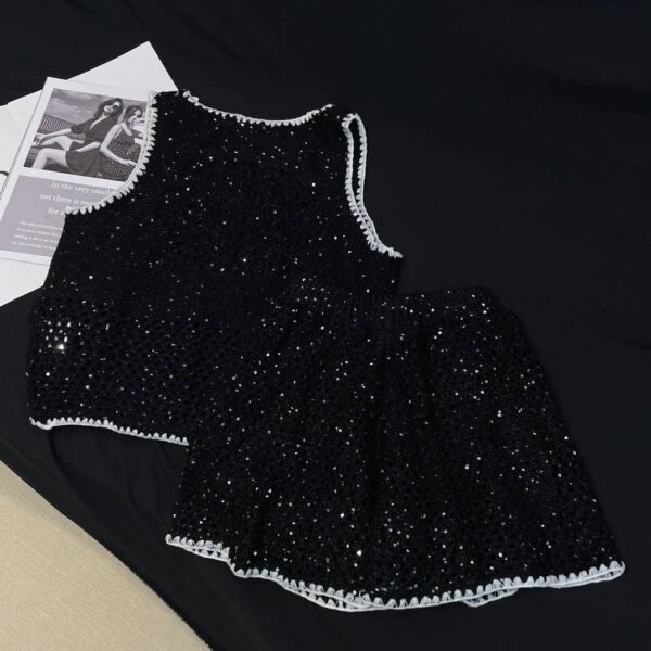Chanel Knitted Tops and Shorts Black For Women
