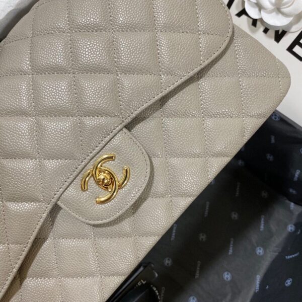 [REP 1:1] Chanel Large Classic Handbag Gold Hardware Grey For Women, Women's Handbags, Shoulder Bags 11.8in/30cm