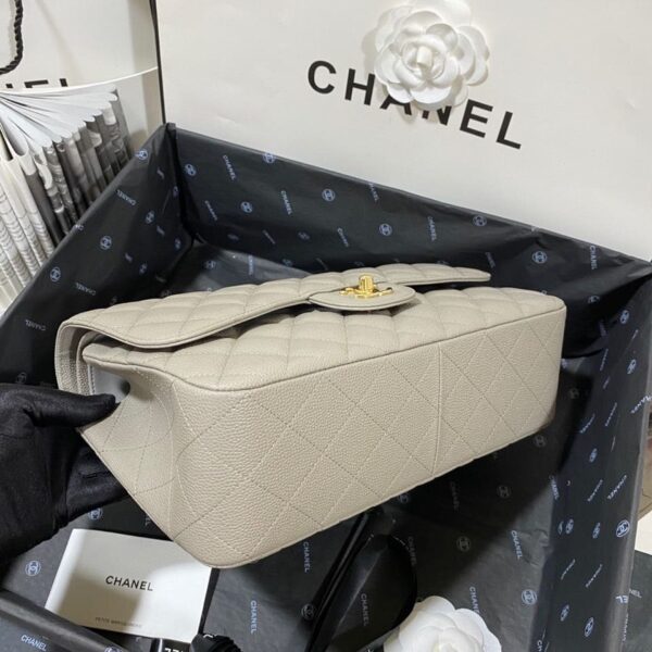 [REP 1:1] Chanel Large Classic Handbag Gold Hardware Grey For Women, Women's Handbags, Shoulder Bags 11.8in/30cm