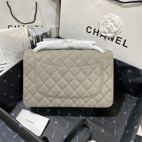 [REP 1:1] Chanel Large Classic Handbag Gold Hardware Grey For Women, Women's Handbags, Shoulder Bags 11.8in/30cm
