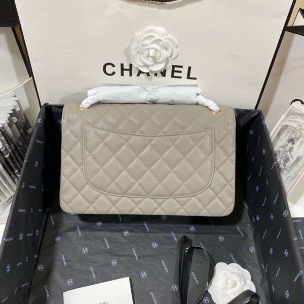 [REP 1:1] Chanel Large Classic Handbag Gold Hardware Grey For Women, Women's Handbags, Shoulder Bags 11.8in/30cm