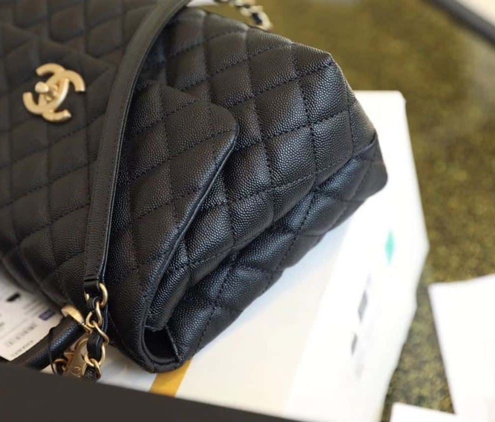 [REP 1:1] Chanel Large Flap Bag With Top Handle Black For Women, Women’s Handbags, Shoulder And Crossbody Bags 11in/28cm A92991