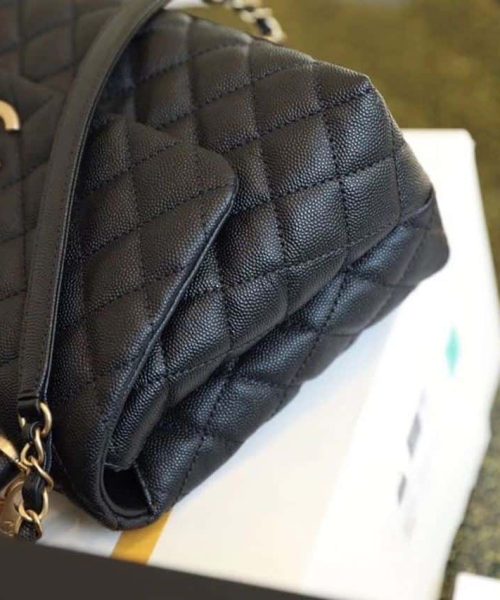 [REP 1:1] Chanel Large Flap Bag With Top Handle Black For Women, Women’s Handbags, Shoulder And Crossbody Bags 11in/28cm A92991