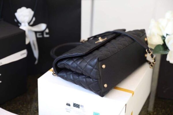[REP 1:1] Chanel Large Flap Bag With Top Handle Black For Women, Women’s Handbags, Shoulder And Crossbody Bags 11in/28cm A92991