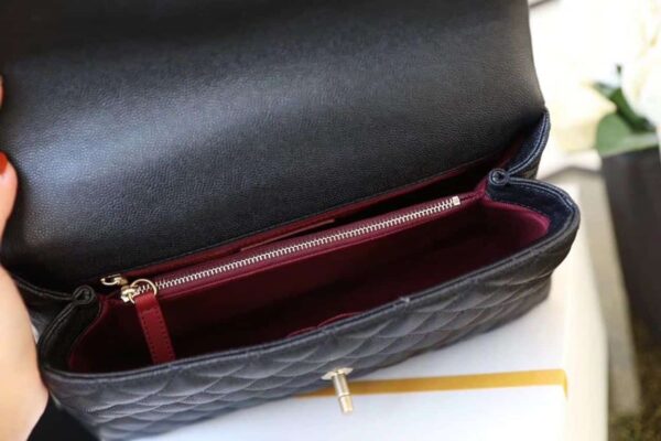 [REP 1:1] Chanel Large Flap Bag With Top Handle Black For Women, Women’s Handbags, Shoulder And Crossbody Bags 11in/28cm A92991