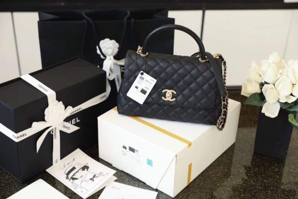 [REP 1:1] Chanel Large Flap Bag With Top Handle Black For Women, Women’s Handbags, Shoulder And Crossbody Bags 11in/28cm A92991