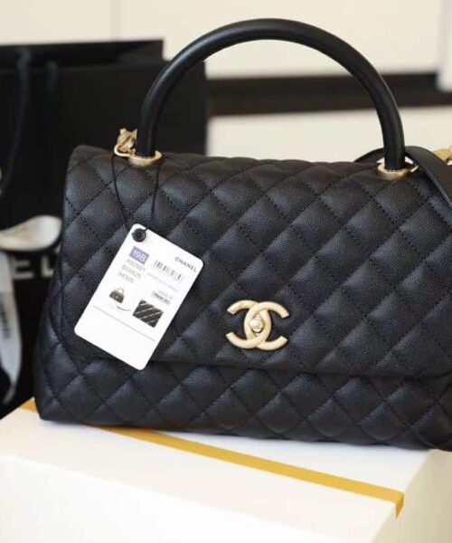 [REP 1:1] Chanel Large Flap Bag With Top Handle Black For Women, Women’s Handbags, Shoulder And Crossbody Bags 11in/28cm A92991