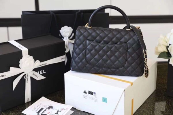 [REP 1:1] Chanel Large Flap Bag With Top Handle Black For Women, Women’s Handbags, Shoulder And Crossbody Bags 11in/28cm A92991