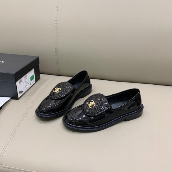 Chanel Loafers Shiny Black For Women, Women's Shoes G36646