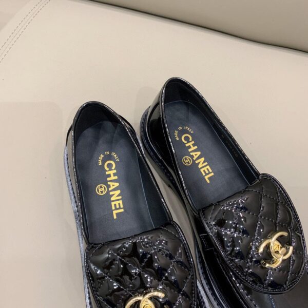Chanel Loafers Shiny Black For Women, Women's Shoes G36646