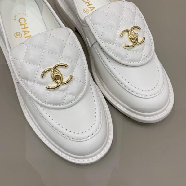 Chanel Loafers White For Women, Women's Shoes G36646