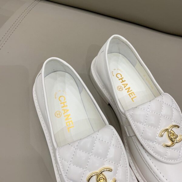 Chanel Loafers White For Women, Women's Shoes G36646
