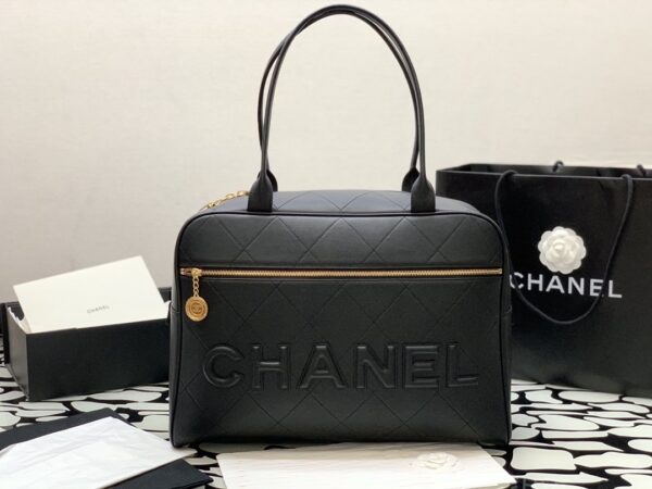 [REP 1:1] Chanel Maxi Bowling Bag Black For Women 45cm / 17.7in