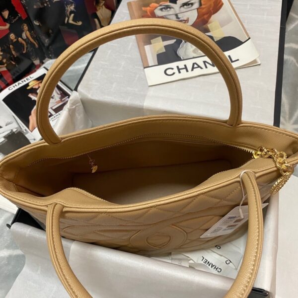 [REP 1:1] Chanel Medallion Tote Gold Hardware Caviar Yellow For Women, Women's Handbags, Shoulder Bags 15.6in/32cm