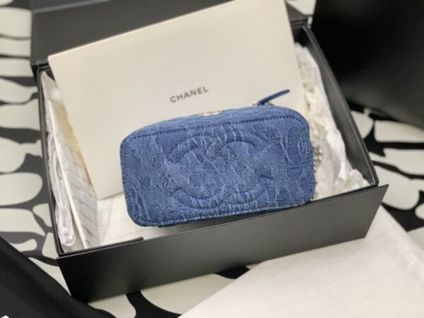 [REP 1:1] Chanel Medium Vanity Bag Blue For Women 17cm / 6.7in