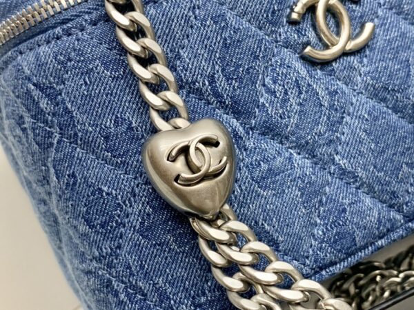[REP 1:1] Chanel Medium Vanity Bag Blue For Women 17cm / 6.7in