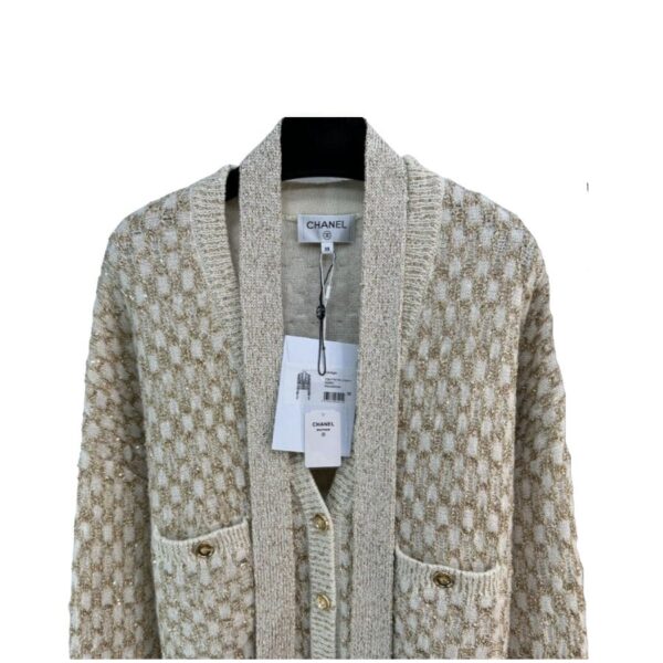 Chanel Mesh Cardigan Beige For Men
