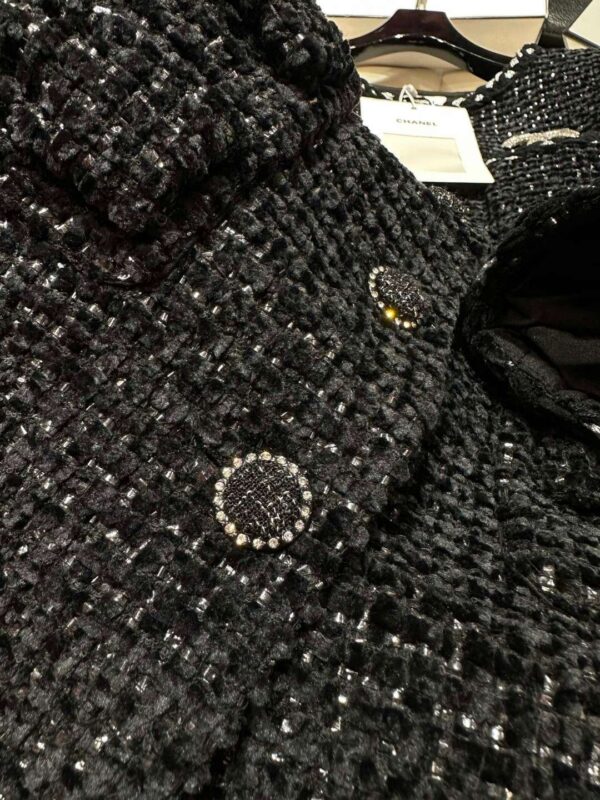 Chanel Mid Length Jacket Black For Women