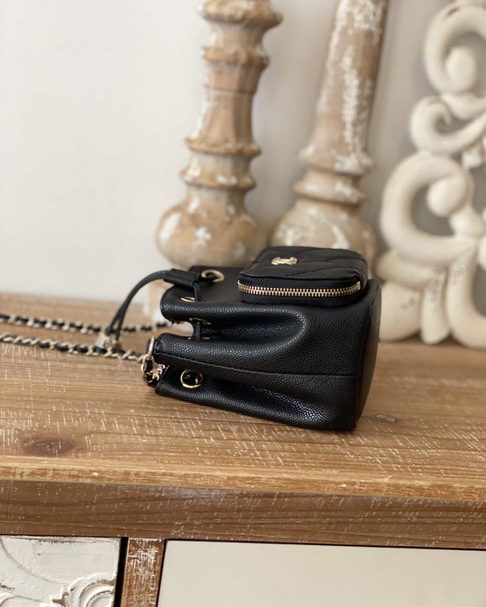 [REP 1:1] Chanel Mini Bucket Bag With Strap Black For Women, Women's Bags 4.9in/12.5cm