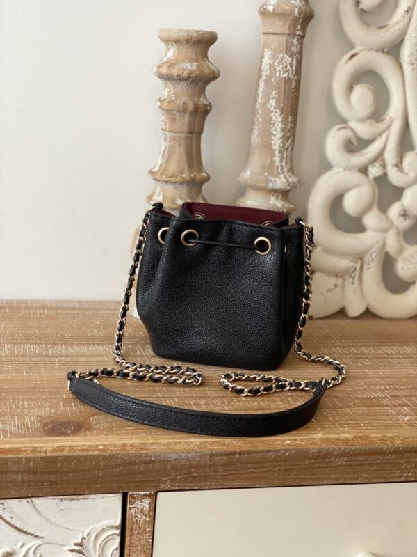 [REP 1:1] Chanel Mini Bucket Bag With Strap Black For Women, Women's Bags 4.9in/12.5cm