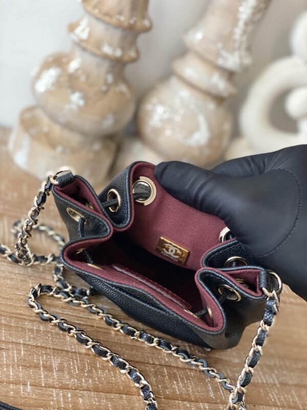 [REP 1:1] Chanel Mini Bucket Bag With Strap Black For Women, Women's Bags 4.9in/12.5cm