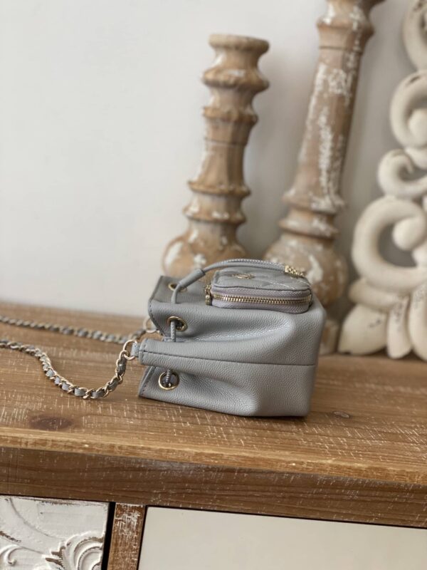 [REP 1:1] Chanel Mini Bucket Bag With Strap Gray For Women, Women's Bags 4.9in/12.5cm