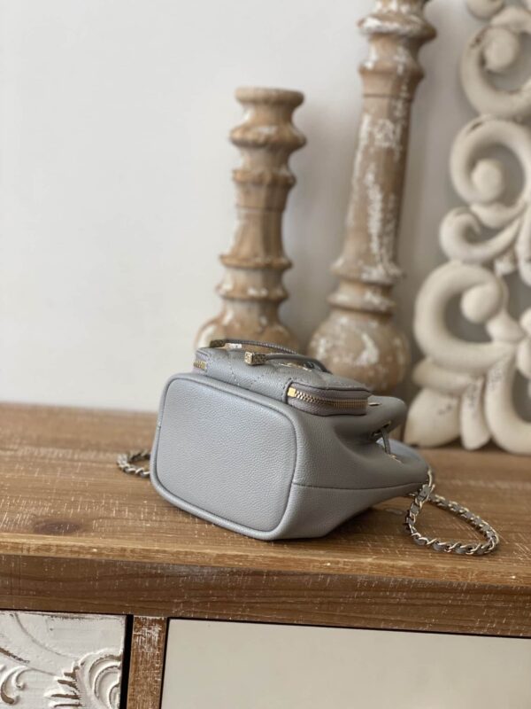 [REP 1:1] Chanel Mini Bucket Bag With Strap Gray For Women, Women's Bags 4.9in/12.5cm