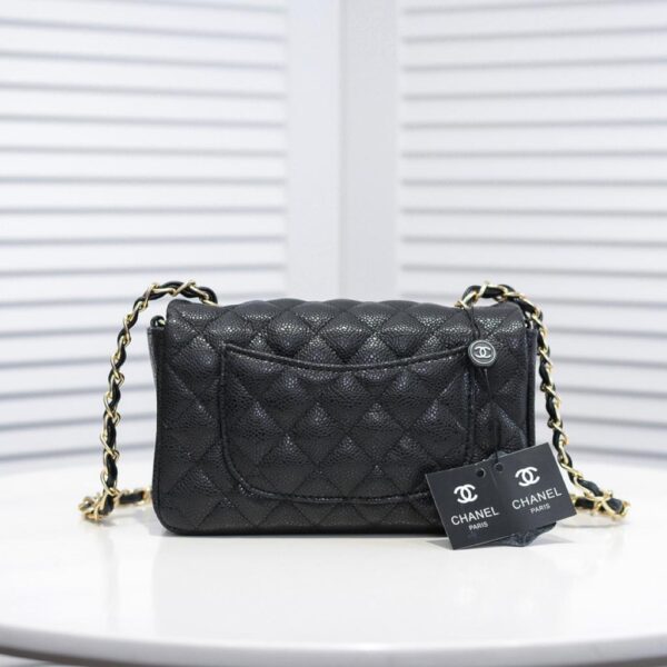 [REP 1:1] Chanel Mini Flap Bag Black For Women 7.8in/20cm A69900