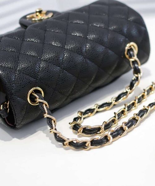 [REP 1:1] Chanel Mini Flap Bag Black For Women 7.8in/20cm A69900