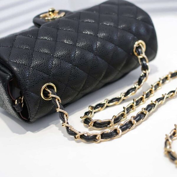 [REP 1:1] Chanel Mini Flap Bag Black For Women 7.8in/20cm A69900