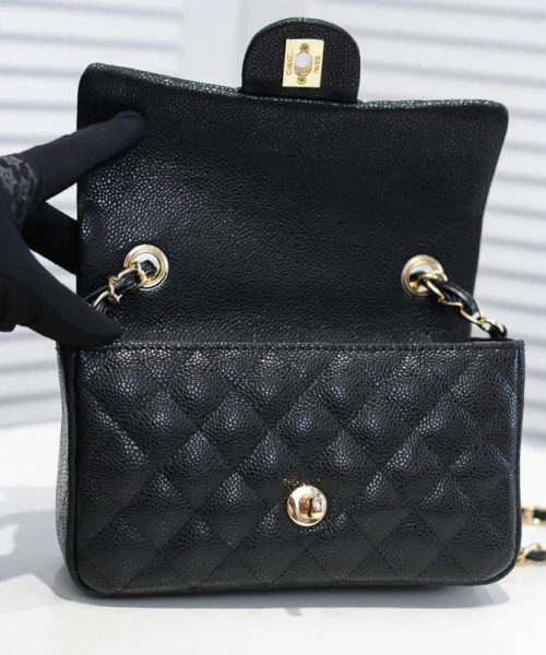 [REP 1:1] Chanel Mini Flap Bag Black For Women 7.8in/20cm A69900