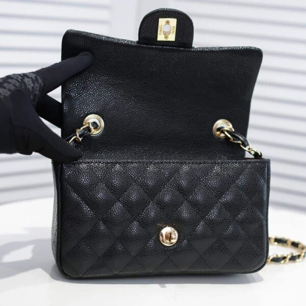 [REP 1:1] Chanel Mini Flap Bag Black For Women 7.8in/20cm A69900