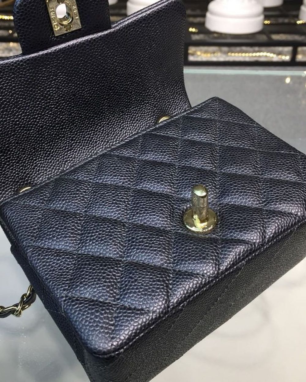 [REP 1:1] Chanel Mini Flap Bag Caviar Black For Women, Women's Bags, Shoulder And Crossbody Bags 6.7in/17cm A35200