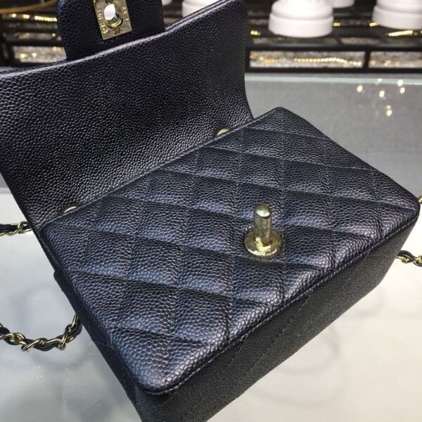 [REP 1:1] Chanel Mini Flap Bag Caviar Black For Women, Women's Bags, Shoulder And Crossbody Bags 6.7in/17cm A35200