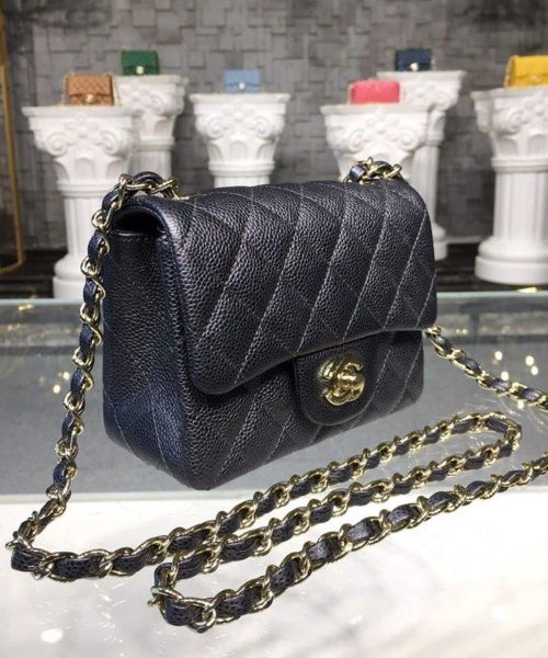 [REP 1:1] Chanel Mini Flap Bag Caviar Black For Women, Women's Bags, Shoulder And Crossbody Bags 6.7in/17cm A35200