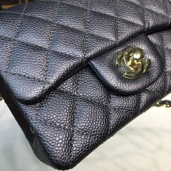 [REP 1:1] Chanel Mini Flap Bag Caviar Black For Women, Women's Bags, Shoulder And Crossbody Bags 6.7in/17cm A35200
