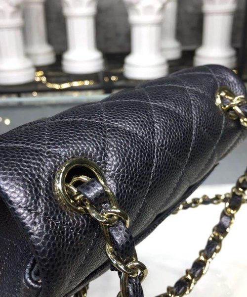 [REP 1:1] Chanel Mini Flap Bag Caviar Black For Women, Women's Bags, Shoulder And Crossbody Bags 6.7in/17cm A35200