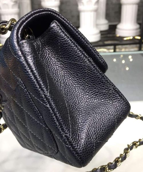 [REP 1:1] Chanel Mini Flap Bag Caviar Black For Women, Women's Bags, Shoulder And Crossbody Bags 6.7in/17cm A35200