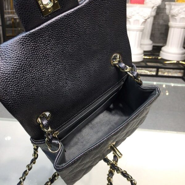 [REP 1:1] Chanel Mini Flap Bag Caviar Black For Women, Women's Bags, Shoulder And Crossbody Bags 6.7in/17cm A35200