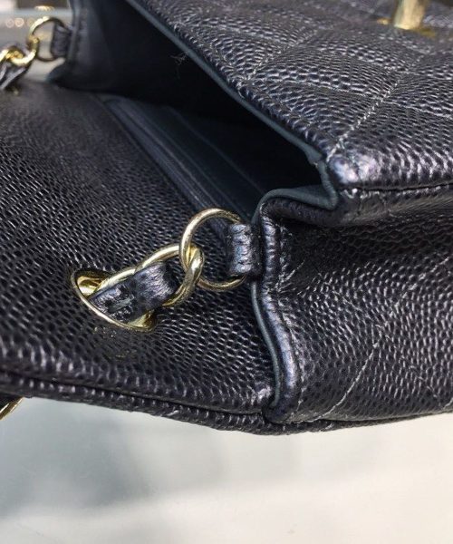 [REP 1:1] Chanel Mini Flap Bag Caviar Black For Women, Women's Bags, Shoulder And Crossbody Bags 6.7in/17cm A35200