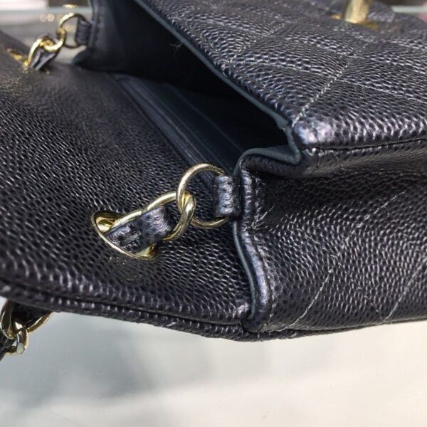 [REP 1:1] Chanel Mini Flap Bag Caviar Black For Women, Women's Bags, Shoulder And Crossbody Bags 6.7in/17cm A35200