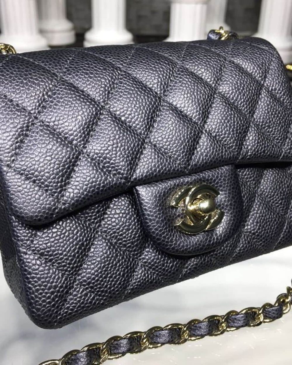 [REP 1:1] Chanel Mini Flap Bag Caviar Black For Women, Women's Bags, Shoulder And Crossbody Bags 6.7in/17cm A35200