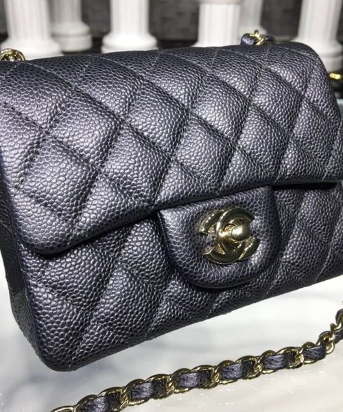 [REP 1:1] Chanel Mini Flap Bag Caviar Black For Women, Women's Bags, Shoulder And Crossbody Bags 6.7in/17cm A35200