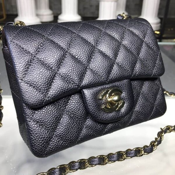 [REP 1:1] Chanel Mini Flap Bag Caviar Black For Women, Women's Bags, Shoulder And Crossbody Bags 6.7in/17cm A35200