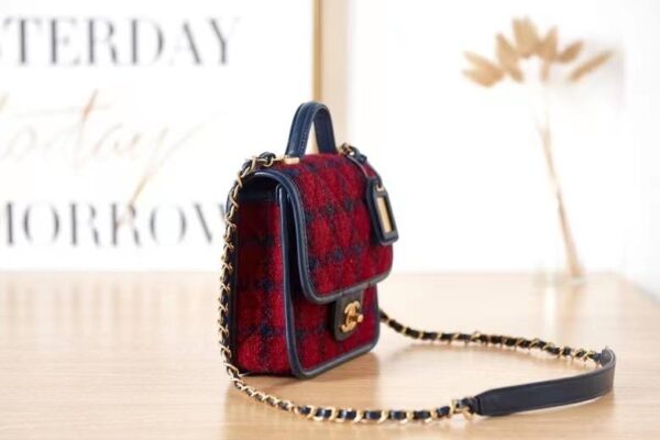 [REP 1:1] Chanel Mini Flap Bag With Top Handle Red For Women 20.5cm / 8in
