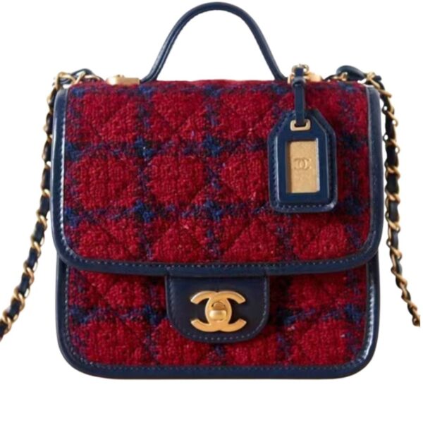 [REP 1:1] Chanel Mini Flap Bag With Top Handle Red For Women 20.5cm / 8in